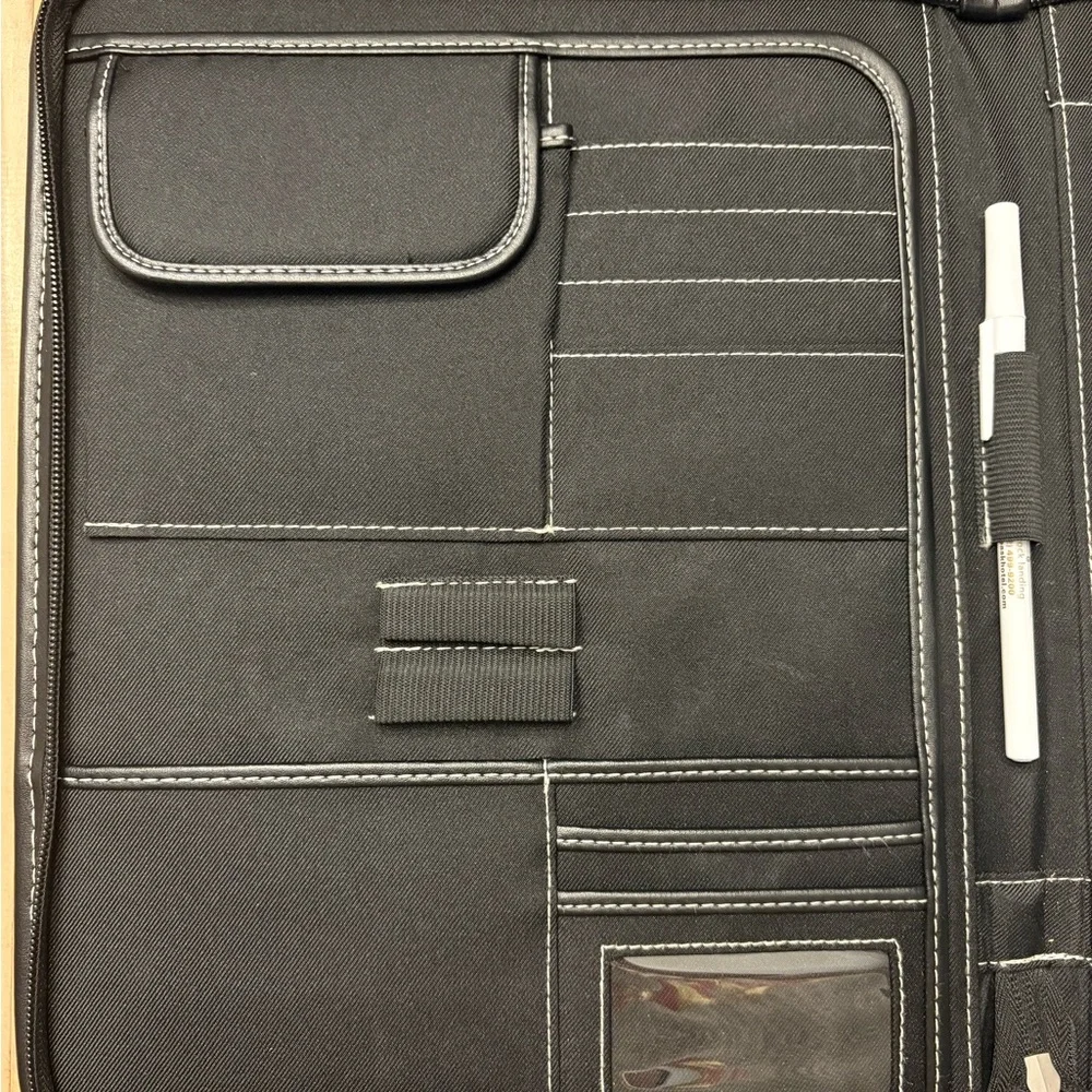 Stylish Black Portfolio with North Carolina Seal